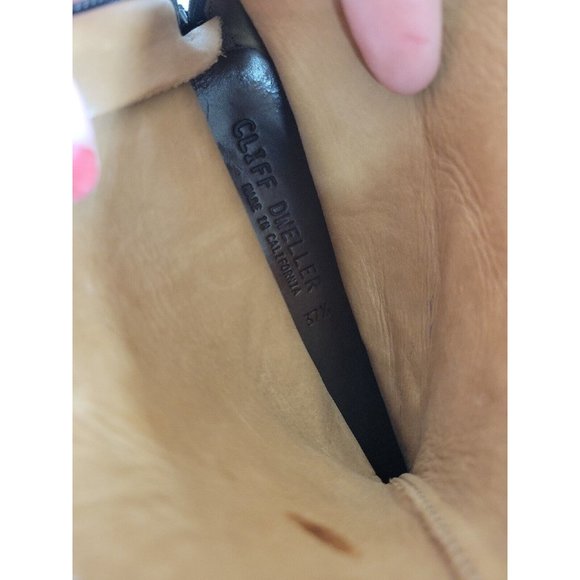 CLIFF DWELLER by CYDWOQ White Crackled Leather Boots Women's 37.5 / 7.5 - Picture 13 of 14